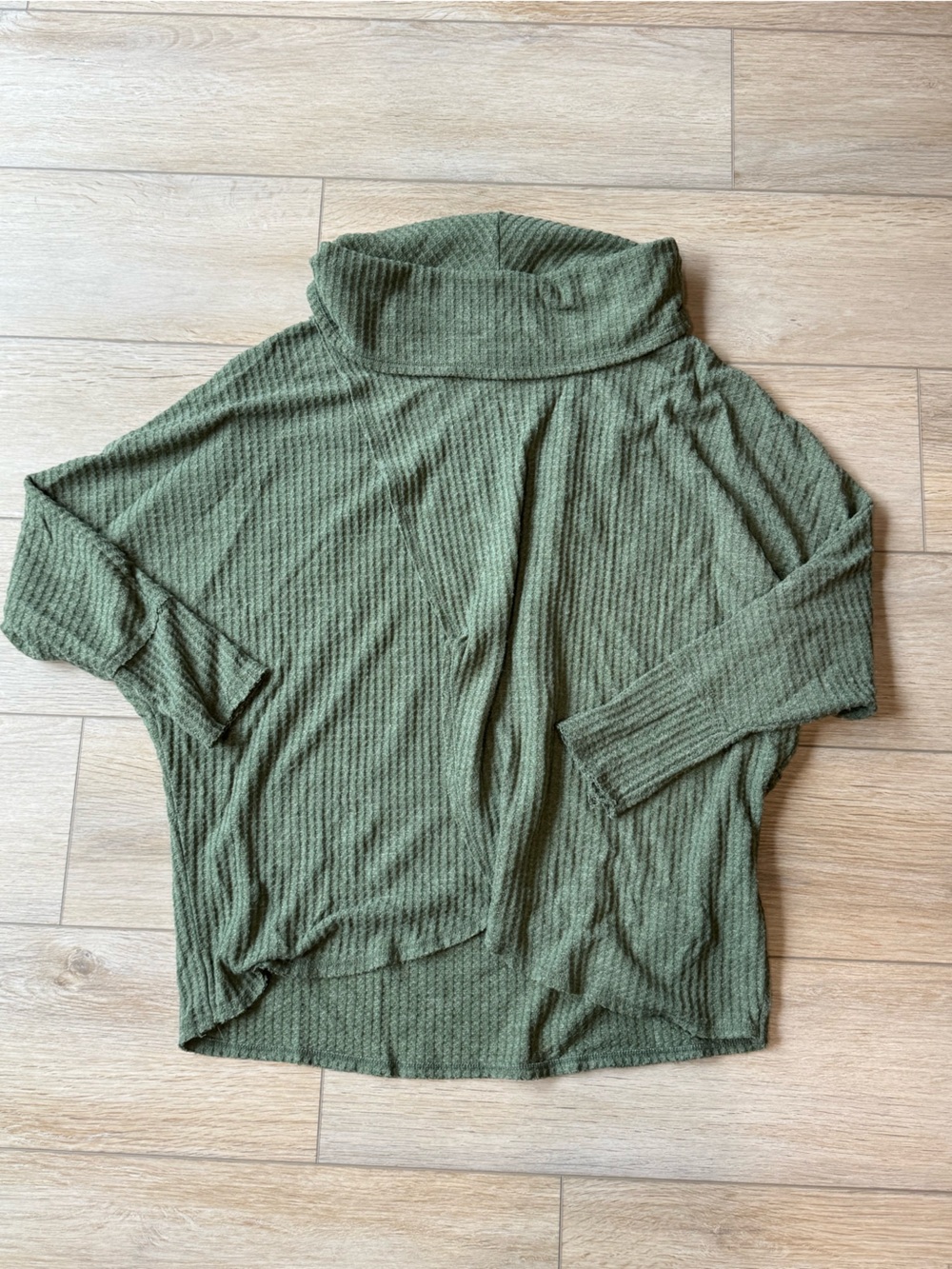 LuLaRoe Olive Green Ribbed Turtleneck Top